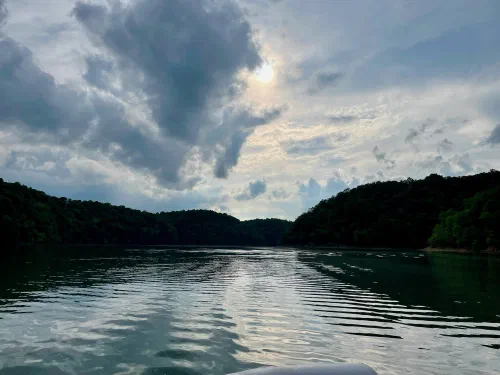 Dramatic clouds breaking over Lake Cumberland